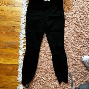 Distressed black jeans